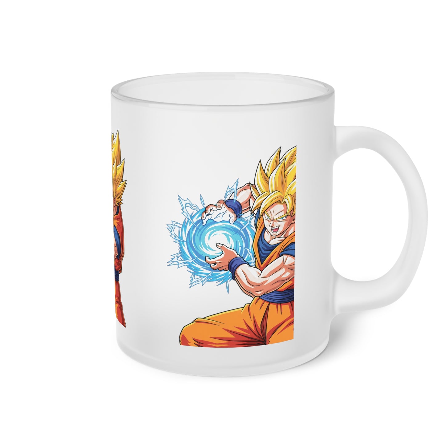 Milchglas-Tasse — Anime Super-Saiyajin Energiestrahl Kaffeetasse