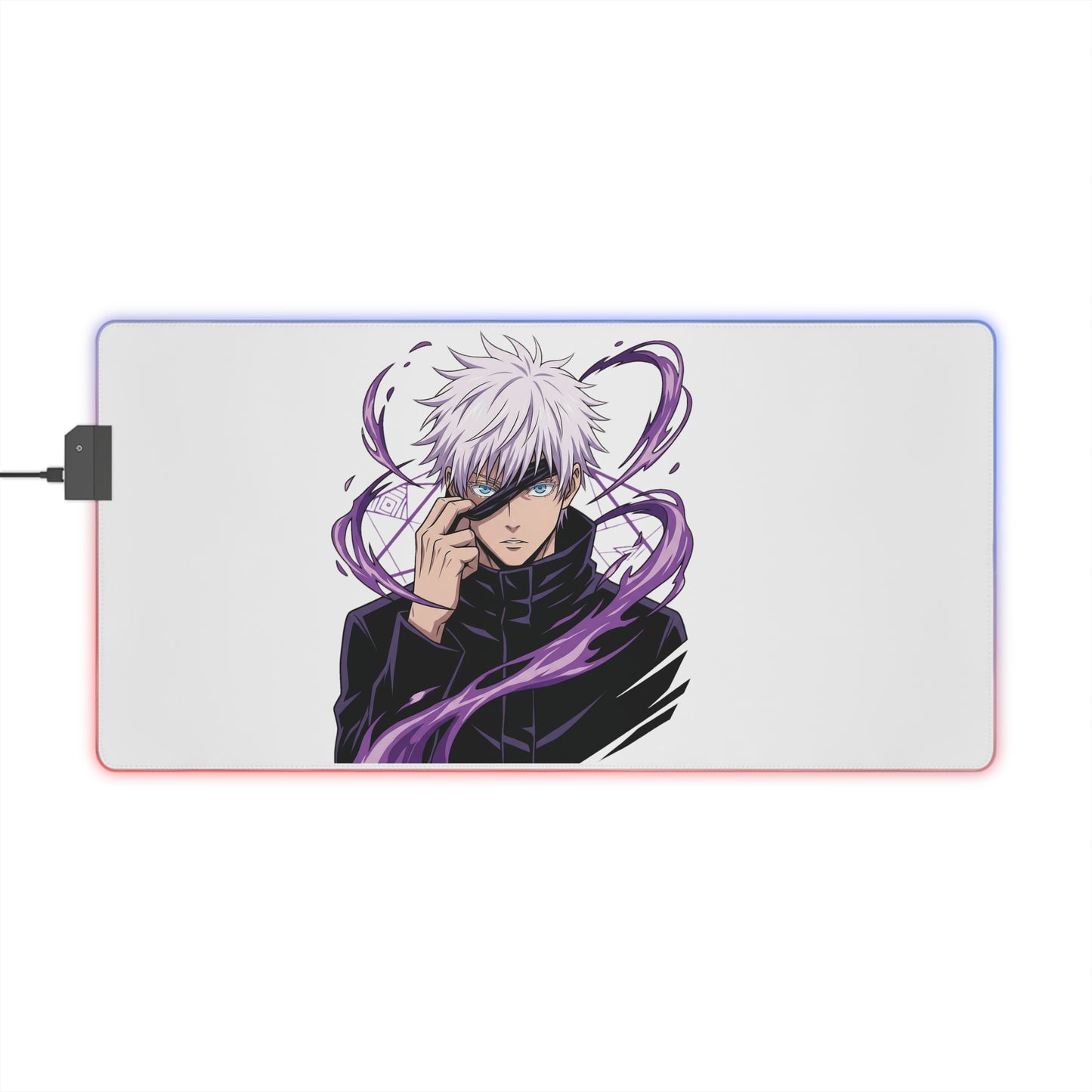 LED Gaming Mauspad — Anime-Zauberer Design RGB Schreibtischunterlage