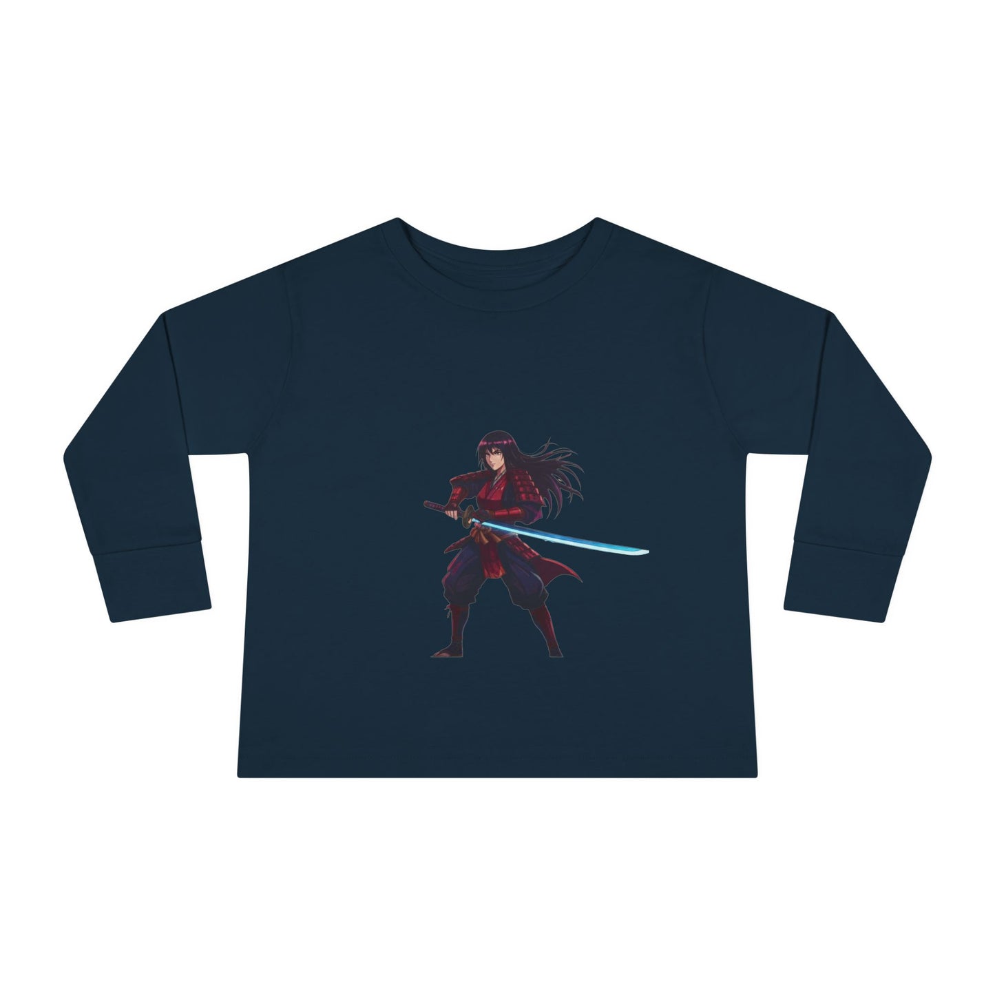 WYZ Ninja Kleinkind Langarmshirt — Samurai-Schwert Grafik