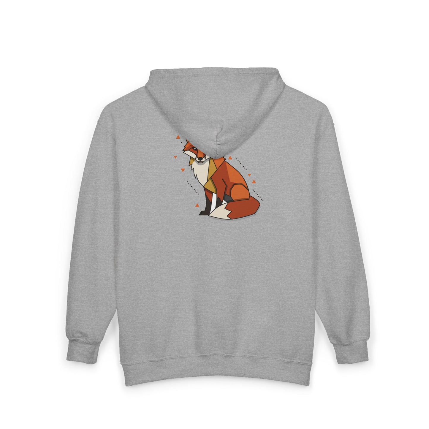 Fuchs-Grafik Zip-Hoodie — Süßer sitzender Fuchs Rückendruck