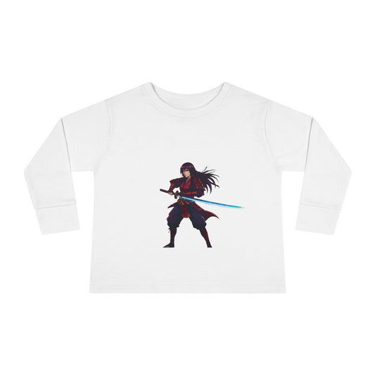 WYZ Ninja Kleinkind Langarmshirt — Samurai-Schwert Grafik