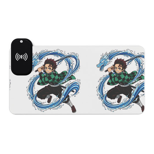 LED Kabellos-Lademauspad — Anime Wasserkämpfer Design