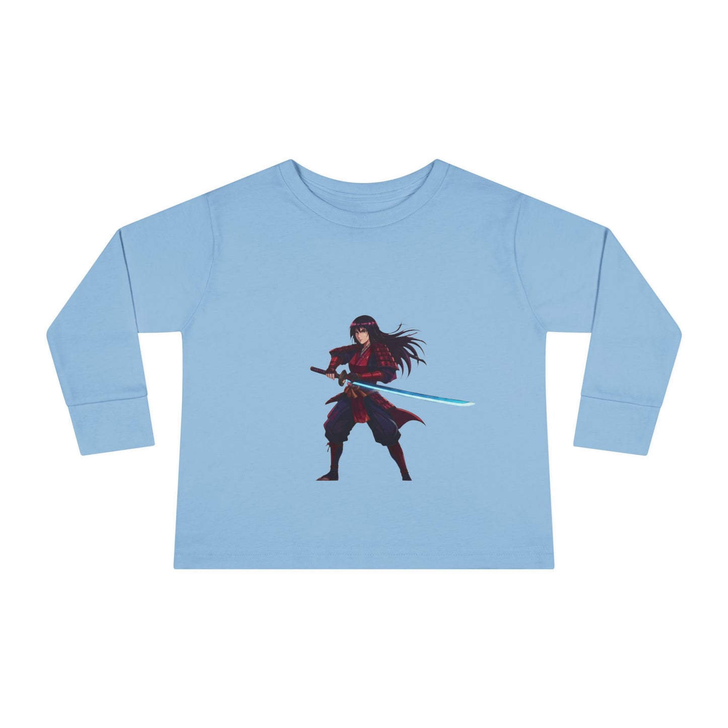 WYZ Ninja Kleinkind Langarmshirt — Samurai-Schwert Grafik