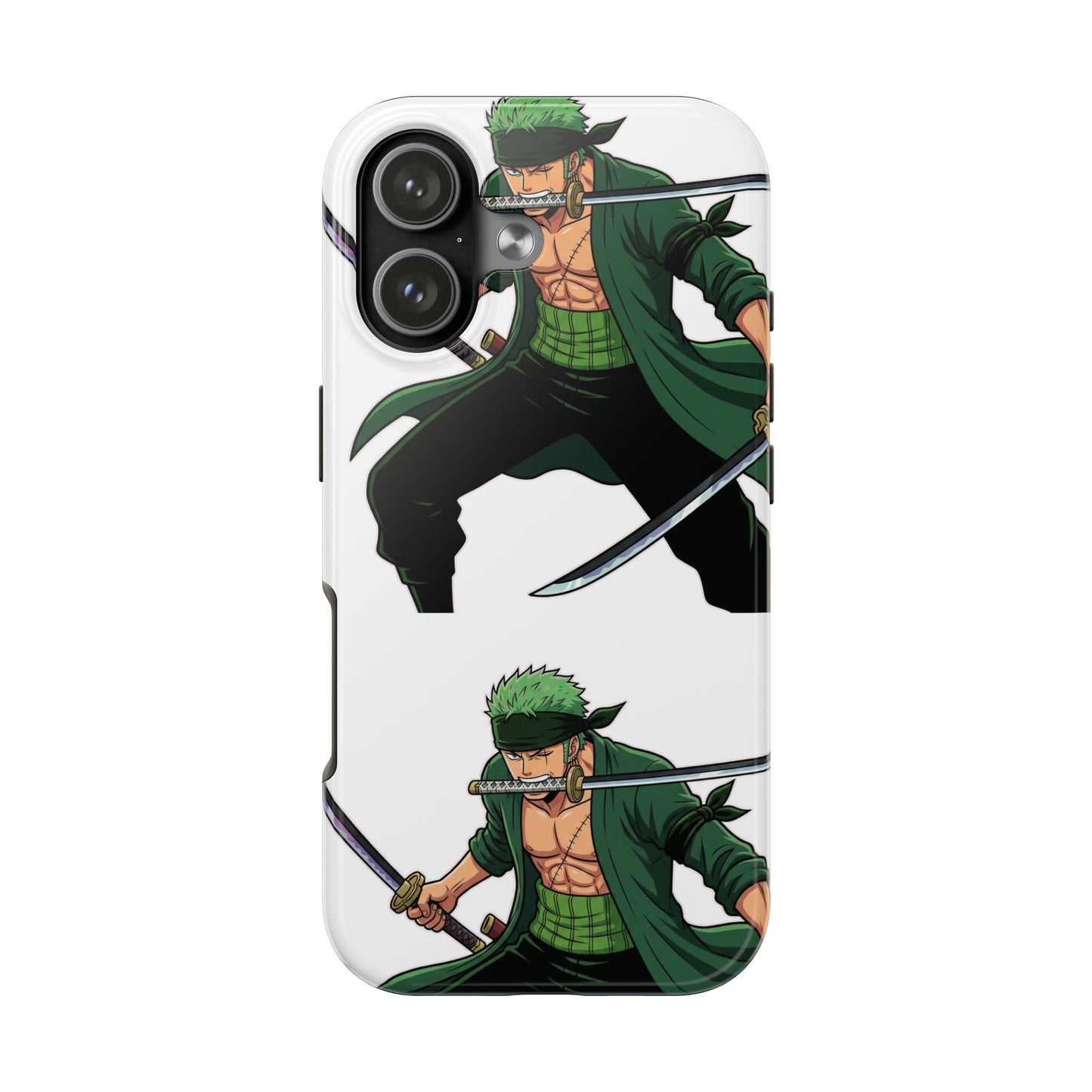 Zoro Anime Handyhülle — Schwertkämpfer-Muster iPhone/Android Hülle