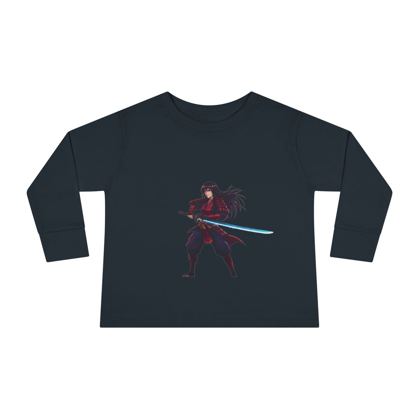 WYZ Ninja Kleinkind Langarmshirt — Samurai-Schwert Grafik