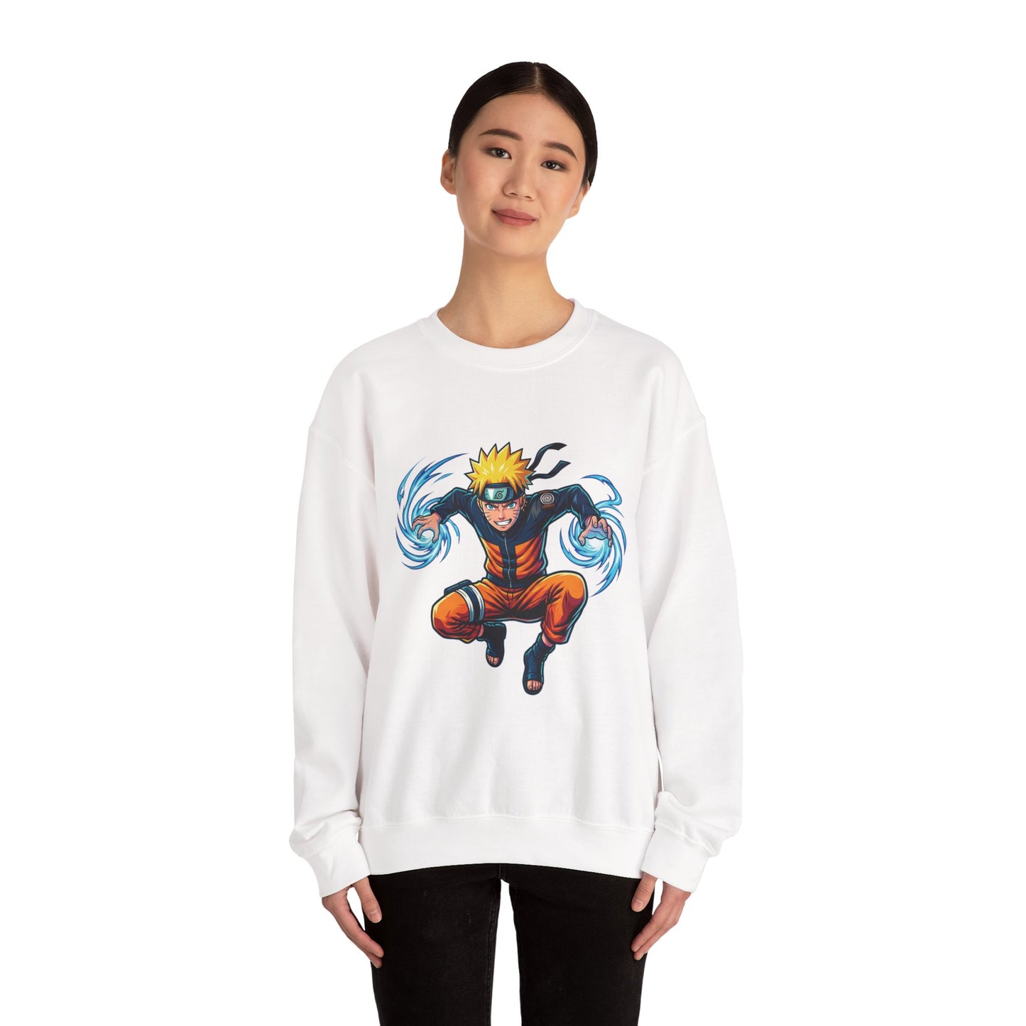Anime-Ninja Rundhals-Sweatshirt — Naruto Rasengan Grafik